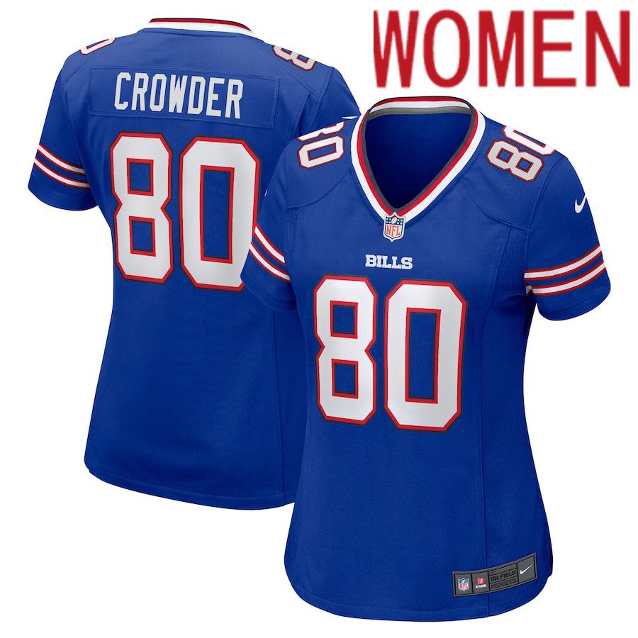 Women Buffalo Bills #80 Jamison Crowder Nike Royal Game NFL Jersey->women nfl jersey->Women Jersey